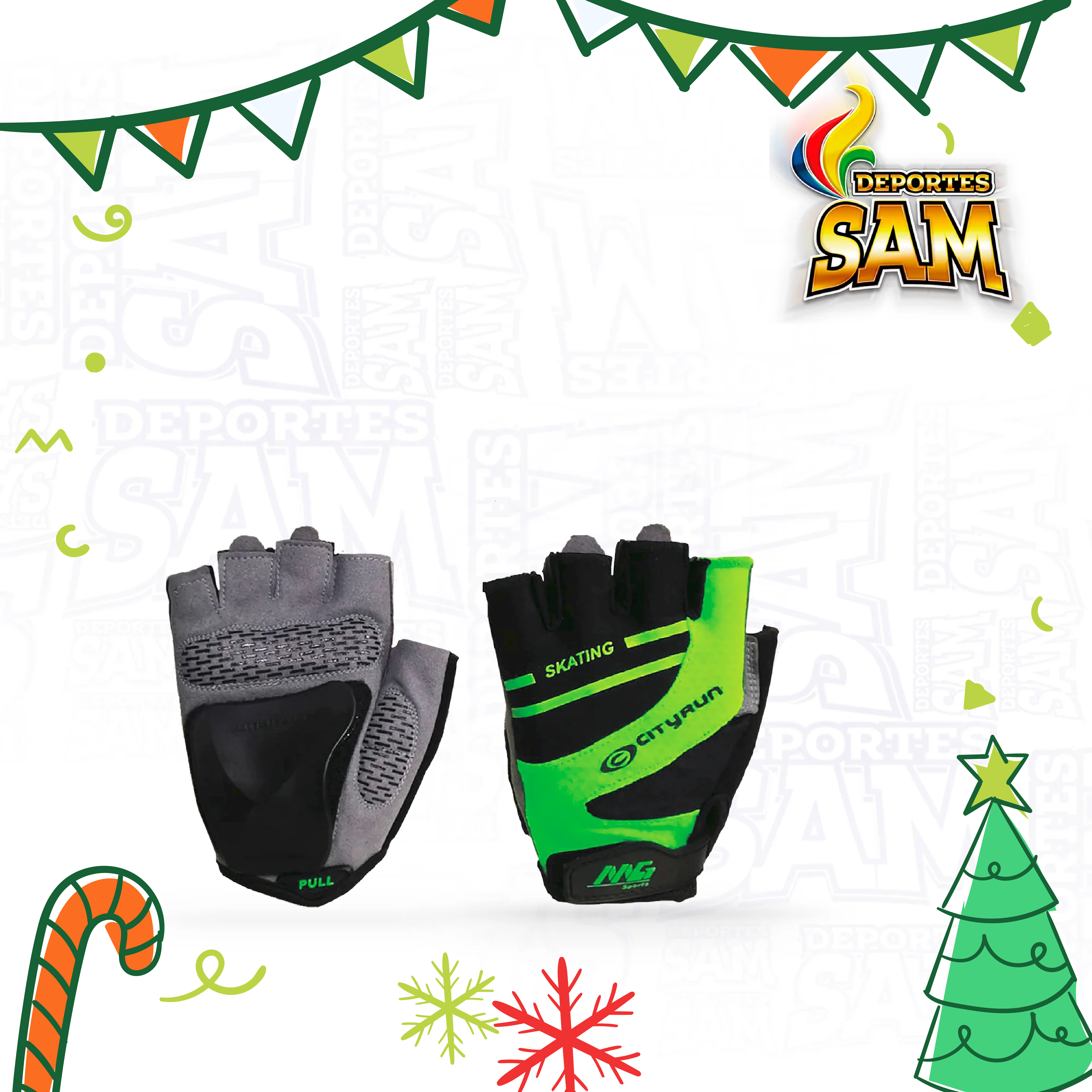 GUANTES PATINAJE VERDE CITYRUM FERULA