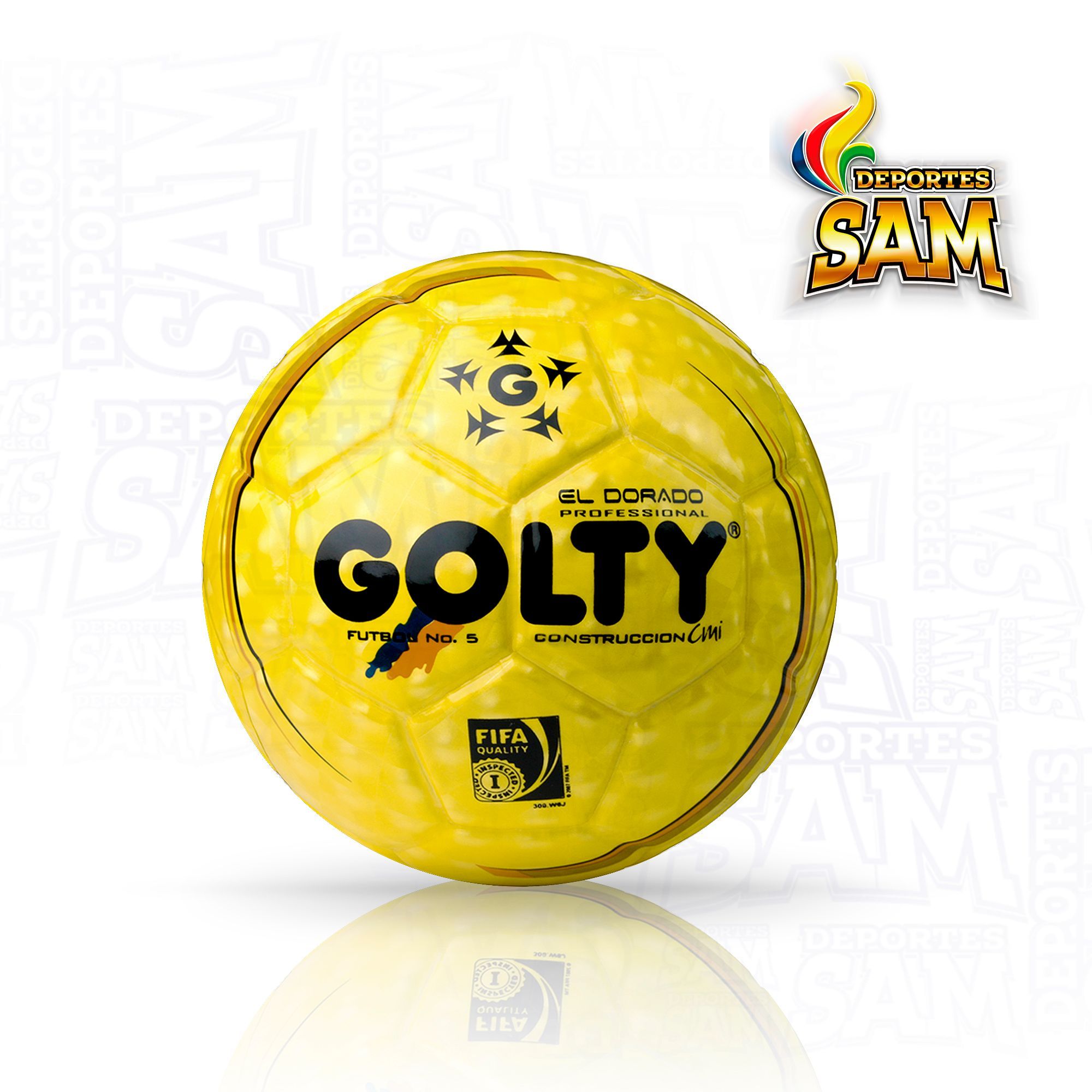 BALÓN FÚTBOL  5 DORADO PROFESIONAL GOLTY