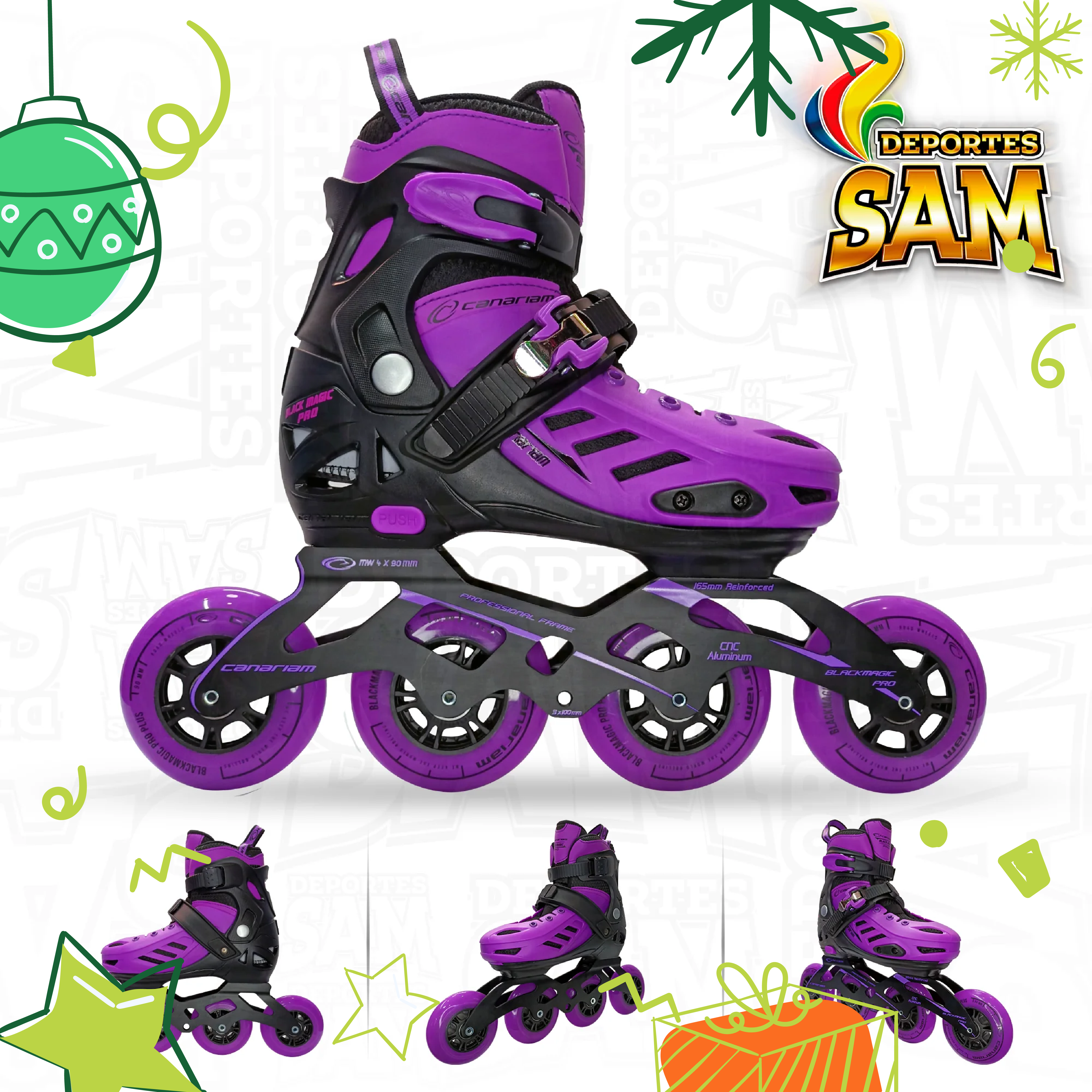 PATINES BLACK MAGIC PRO PLUS MORADO CANARIAM