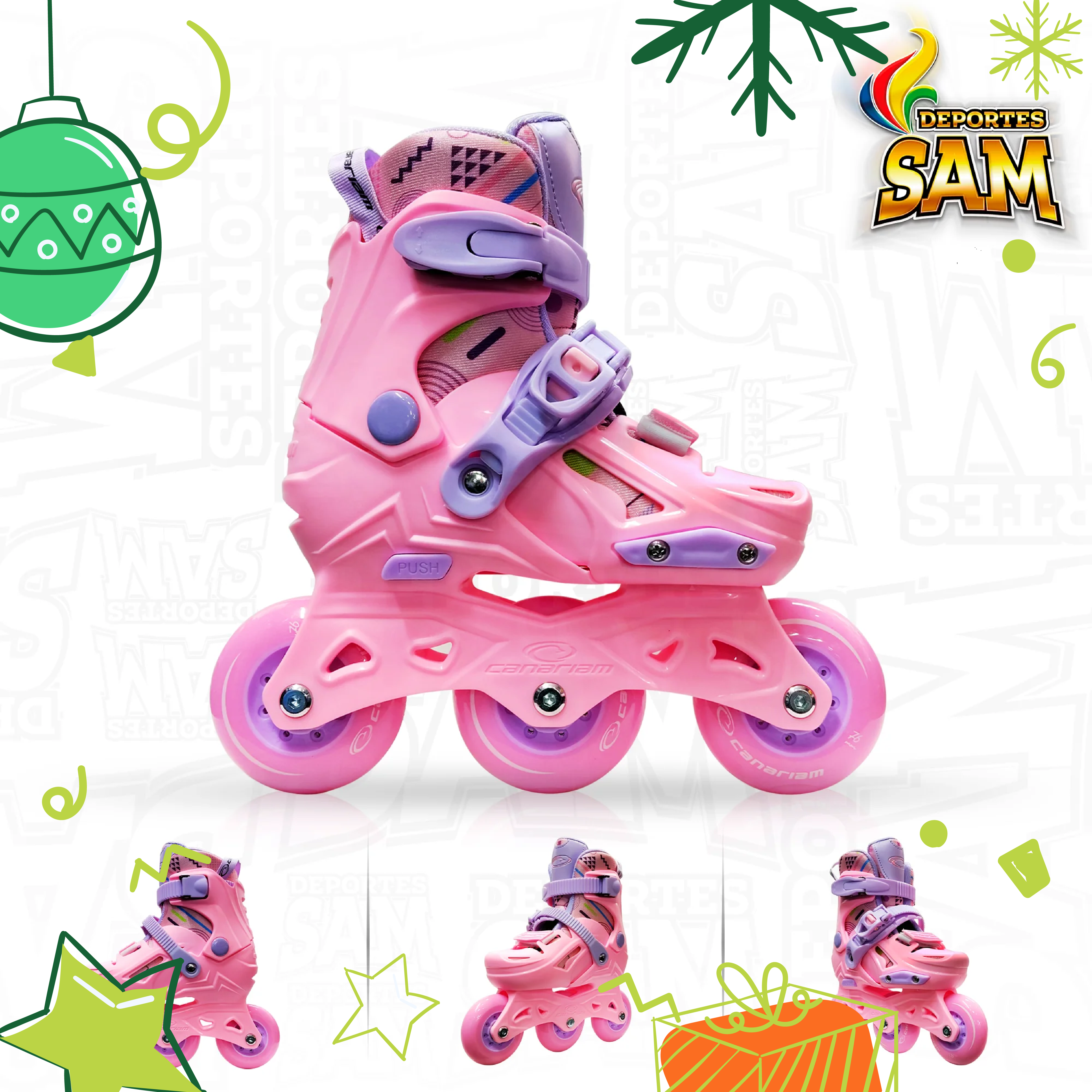 PATINES GUMMY ROSADO CANARIAM