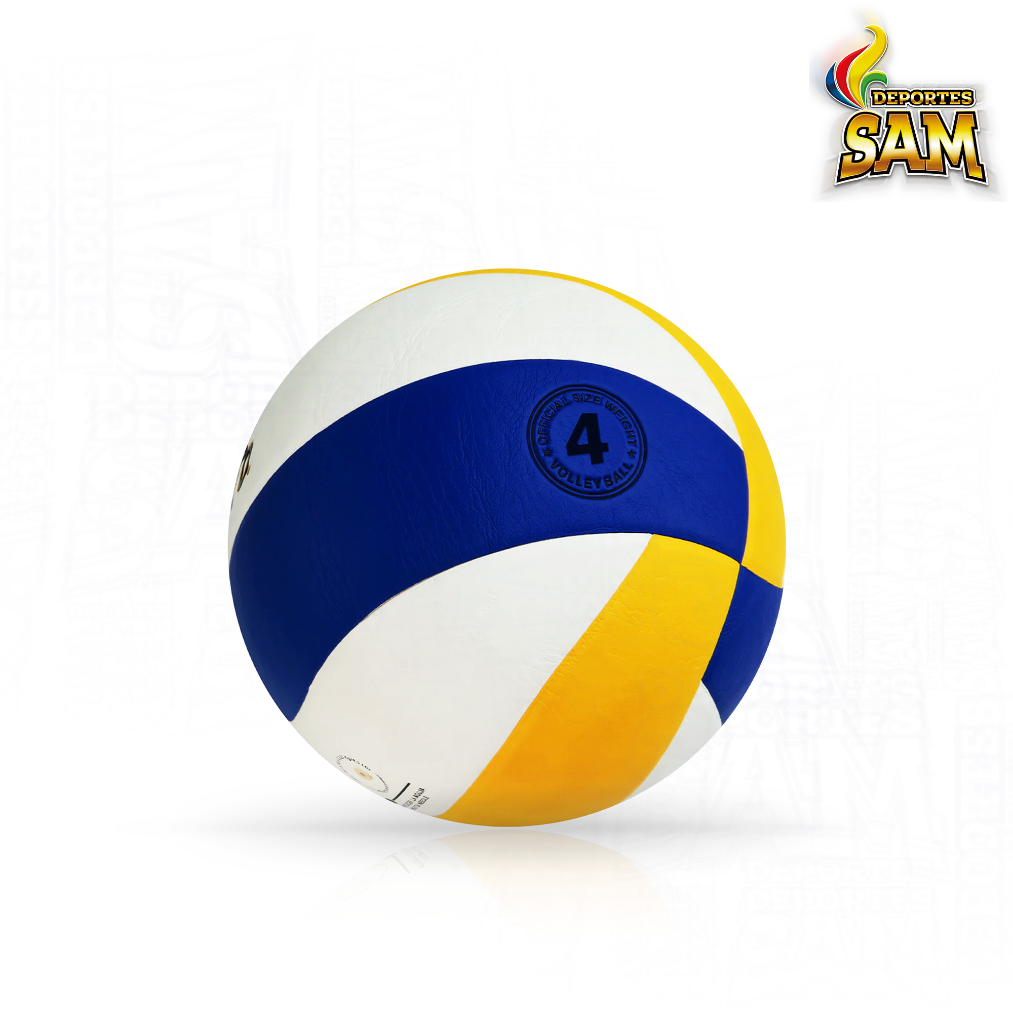 BALON VOLEIBOL VENTO PU WHITE BLUE YELLOW #4