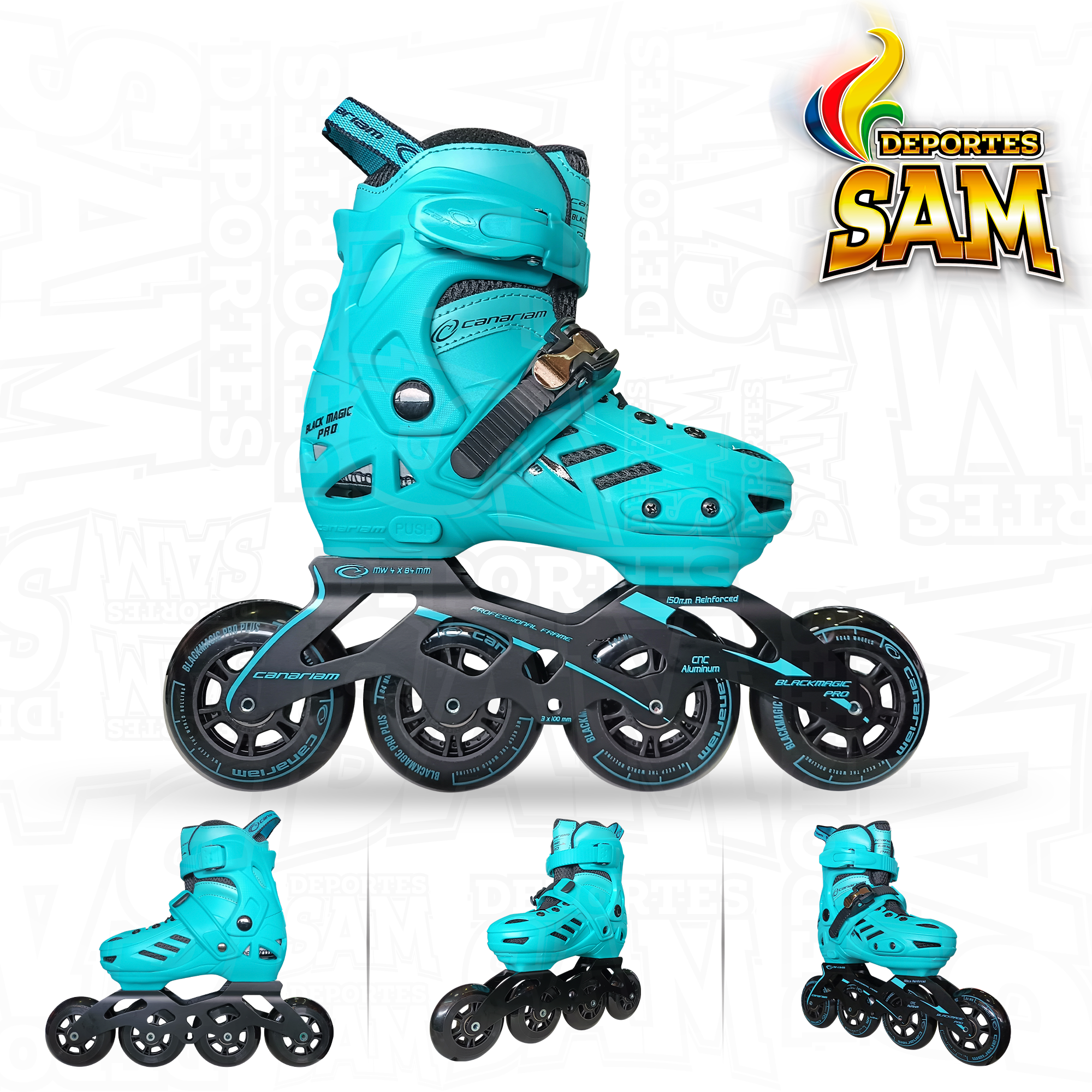 PATINES BLACK MAGIC PRO PLUS AZUL CANARIAM