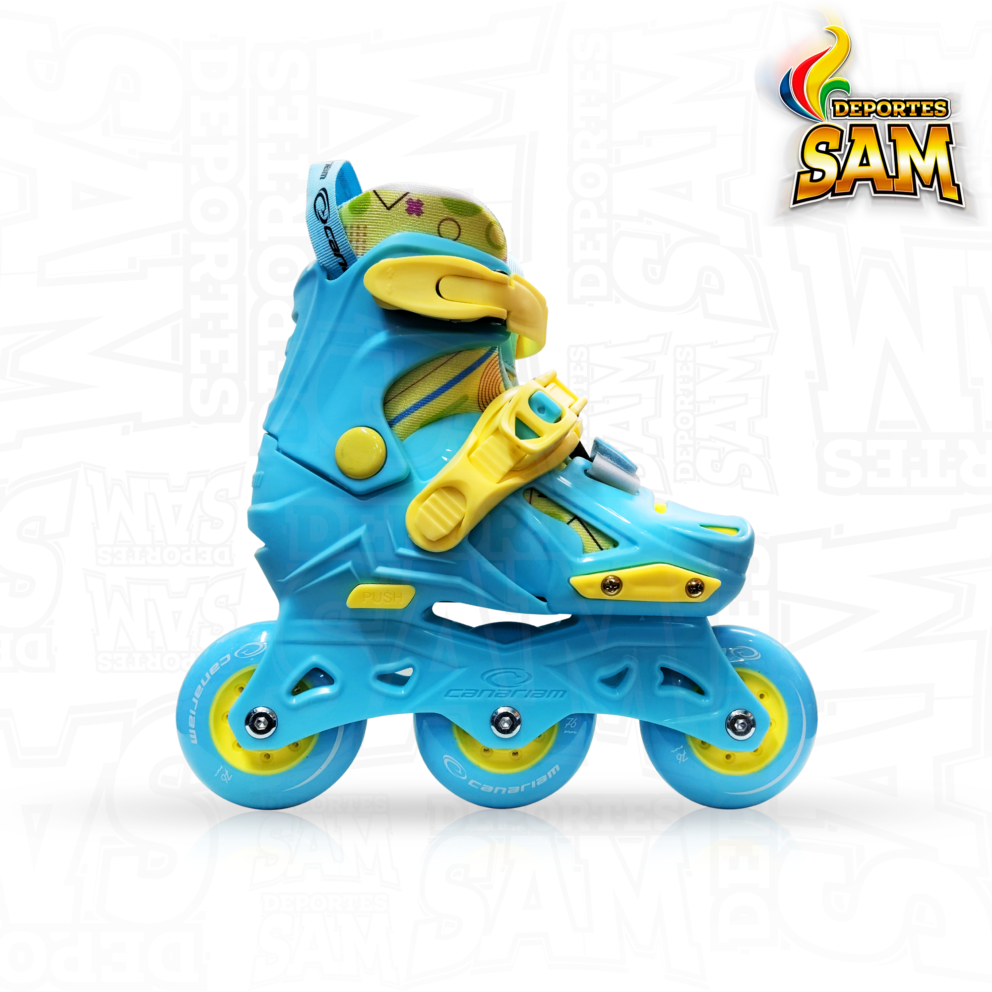 PATINES GUMMY AZUL CANARIAM