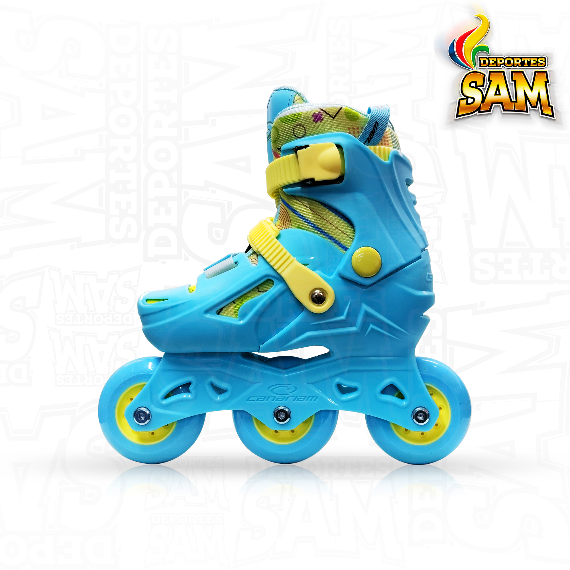 PATINES GUMMY AZUL CANARIAM