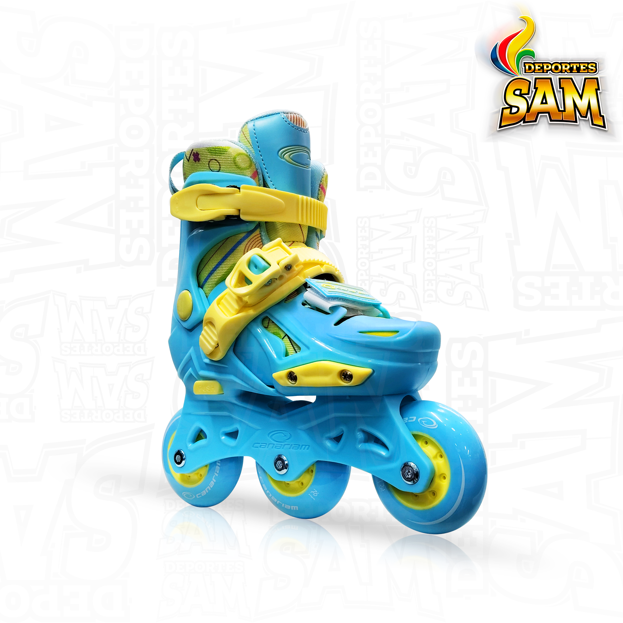 PATINES GUMMY AZUL CANARIAM