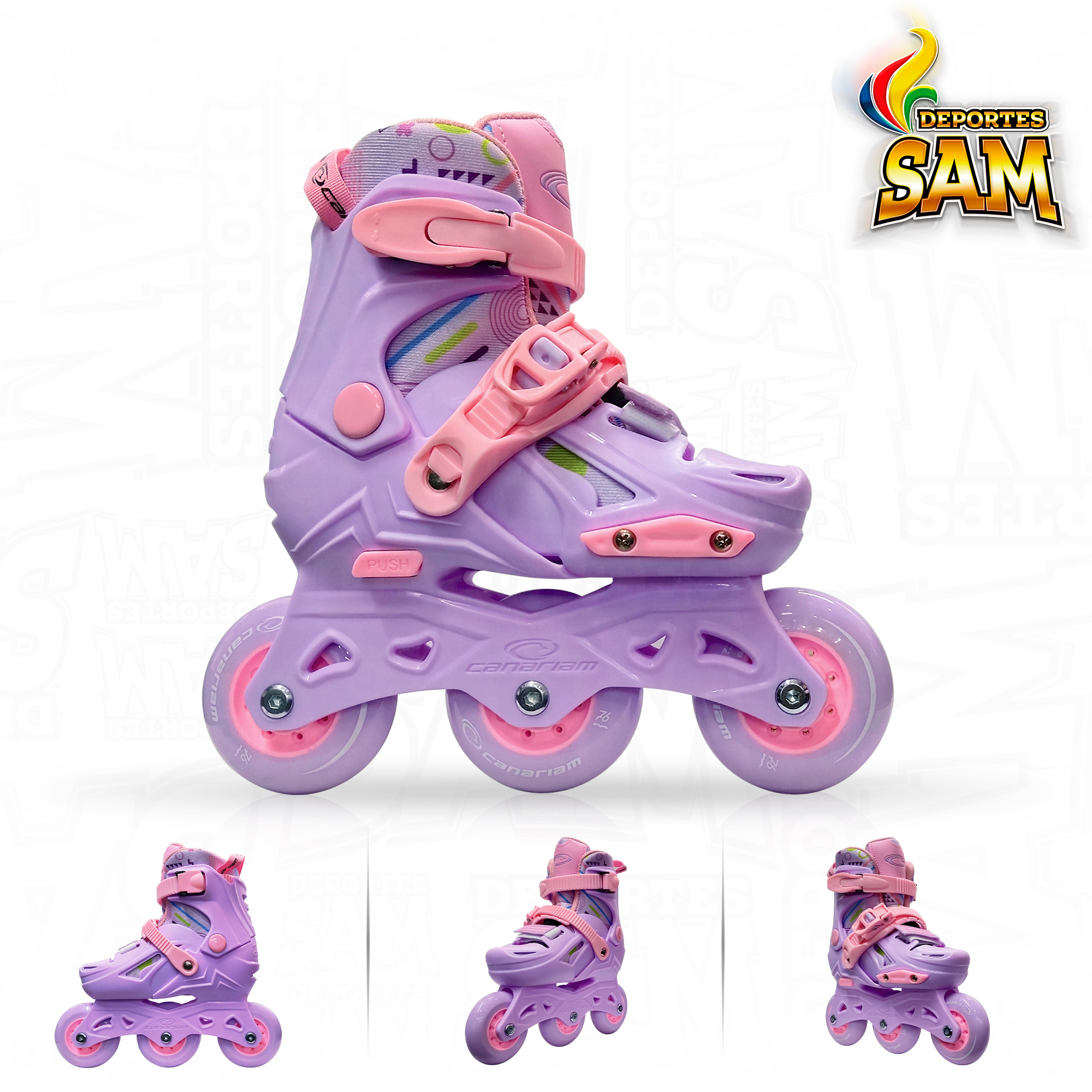 PATINES GUMMY LILA CANARIAM