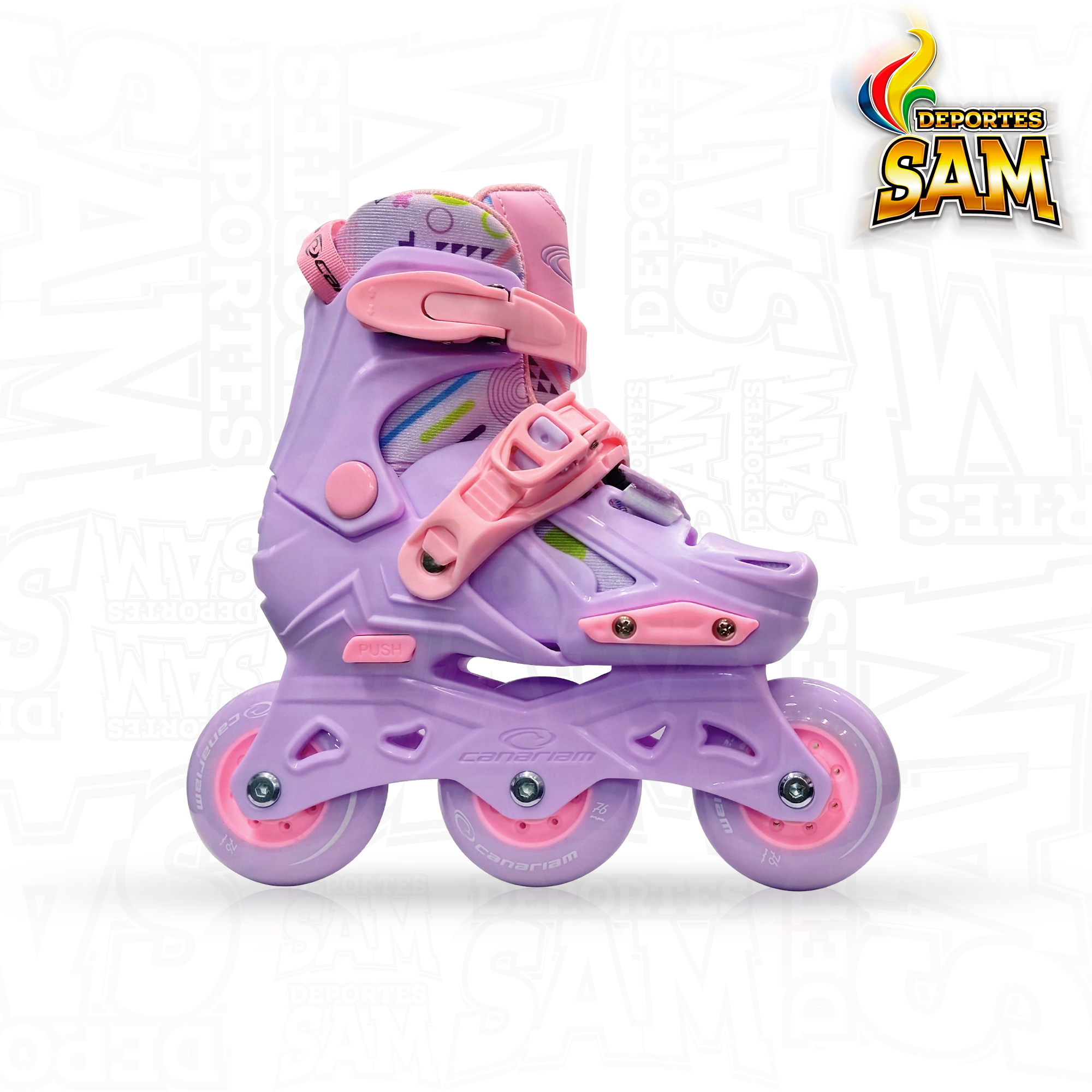 PATINES GUMMY LILA CANARIAM