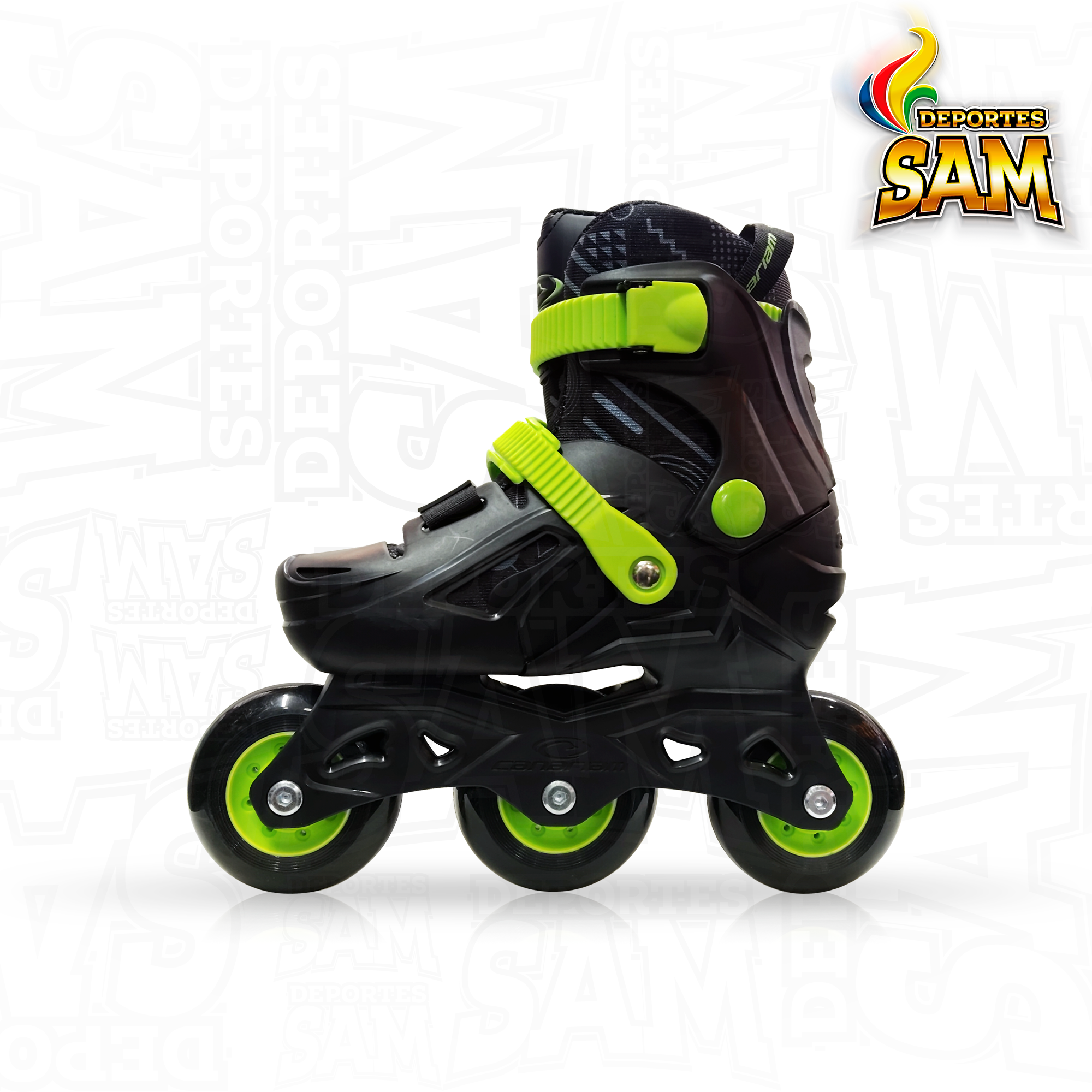 PATINES GUMMY NEGRO CANARIAM