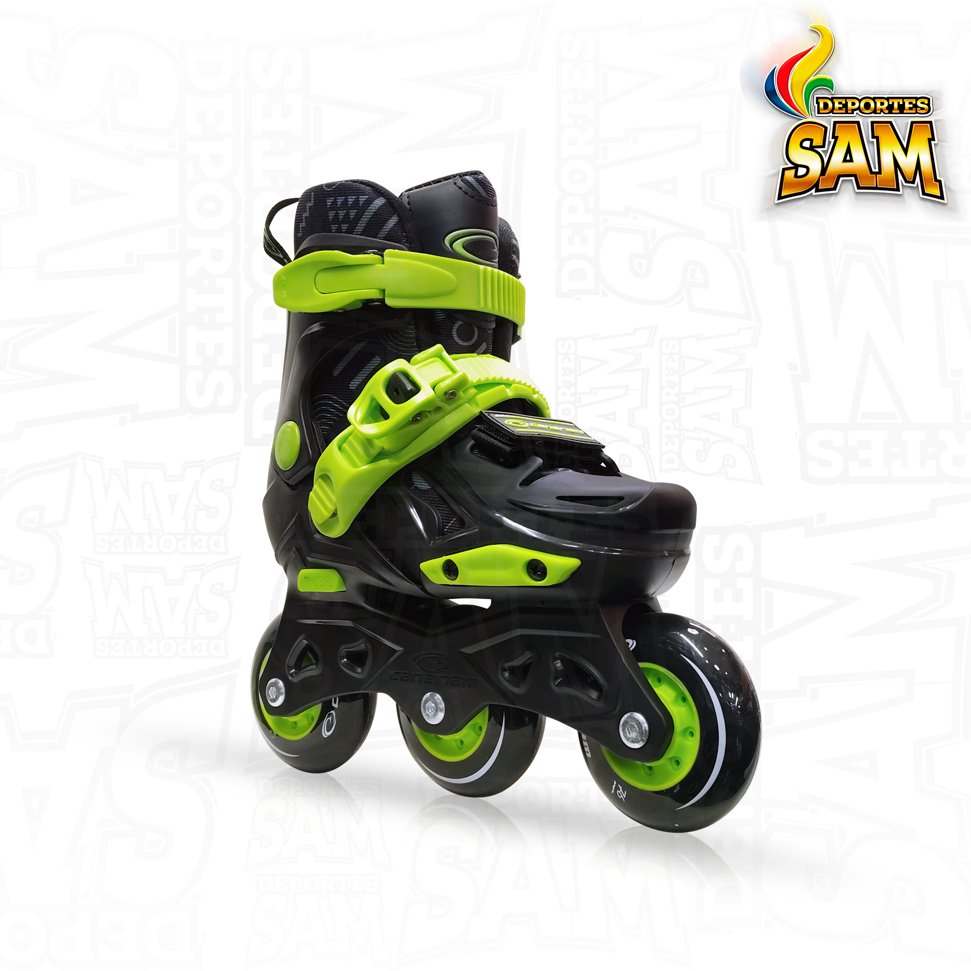 PATINES GUMMY NEGRO CANARIAM