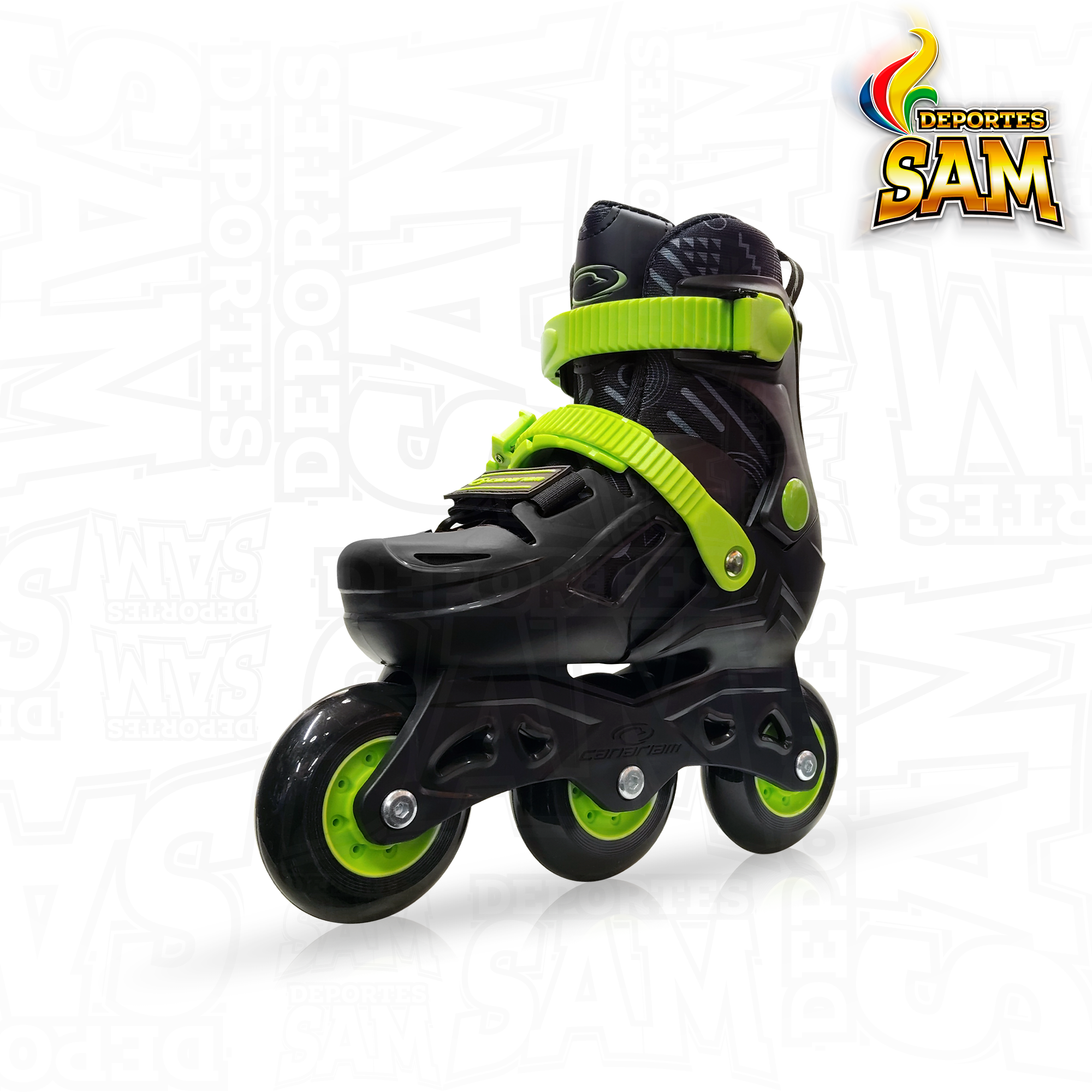 PATINES GUMMY NEGRO CANARIAM