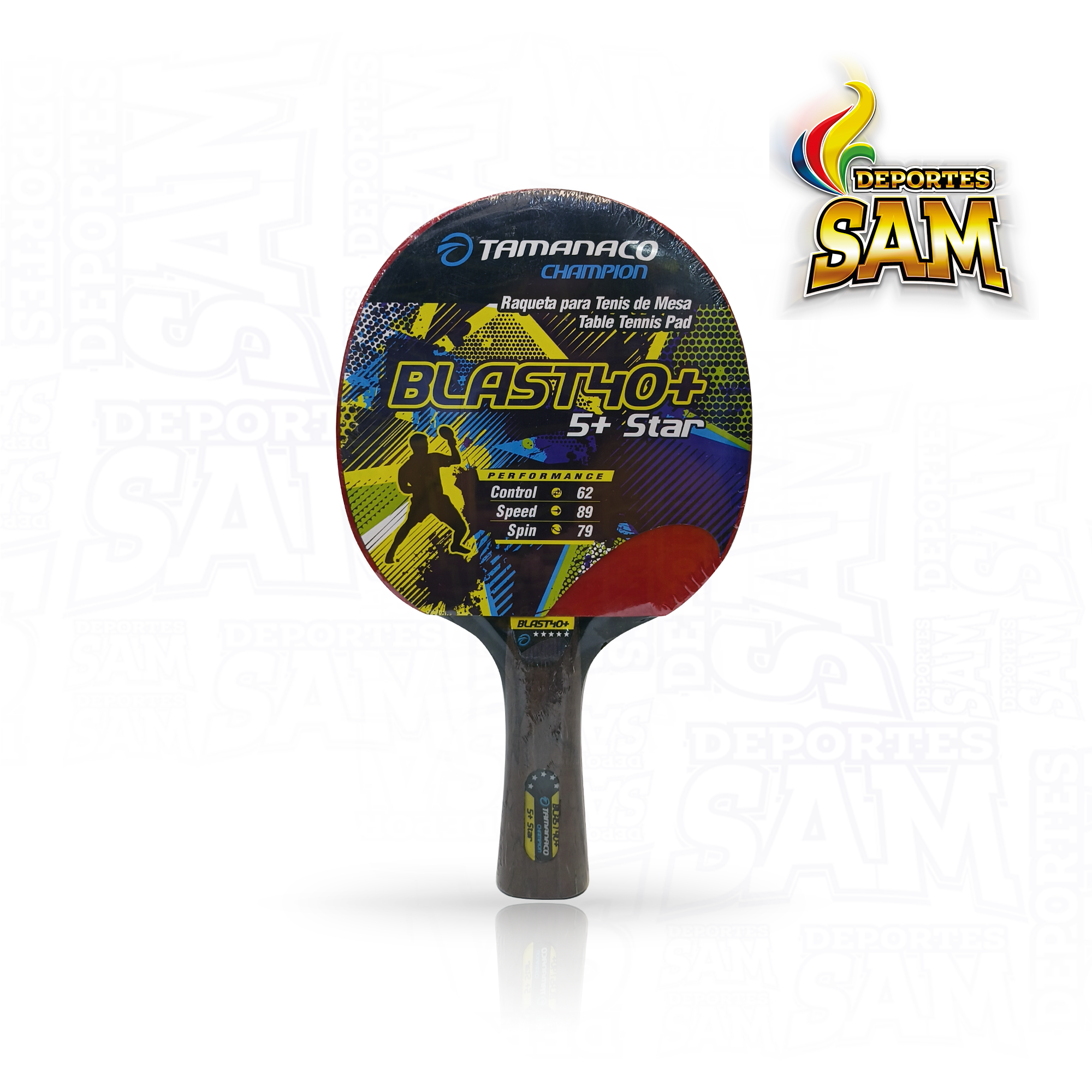 RAQUETA PING PONG  5 ESTRELLAS TAMANACO BLAST 40+ -