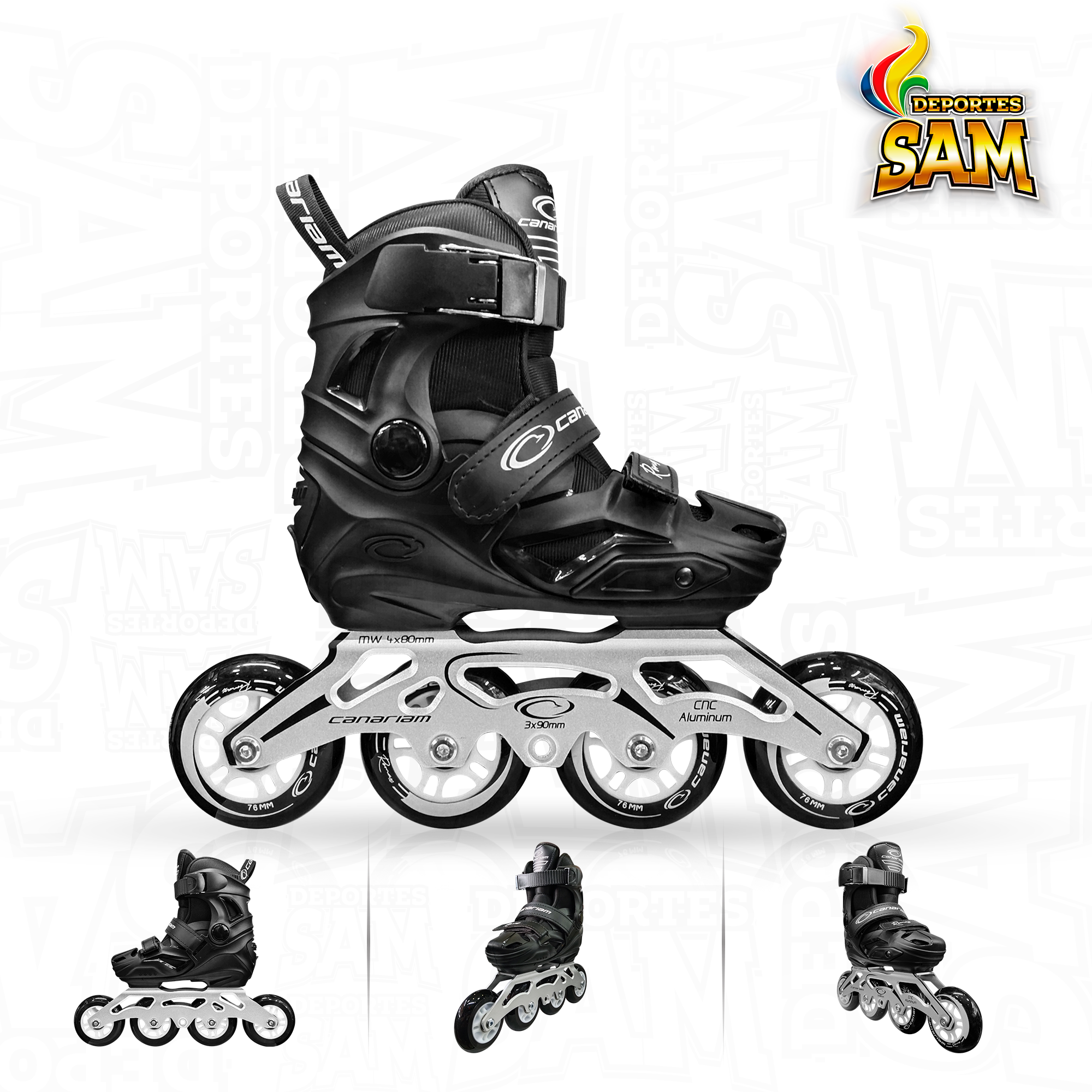 PATINES ROMAX NEGRO CANARIAM