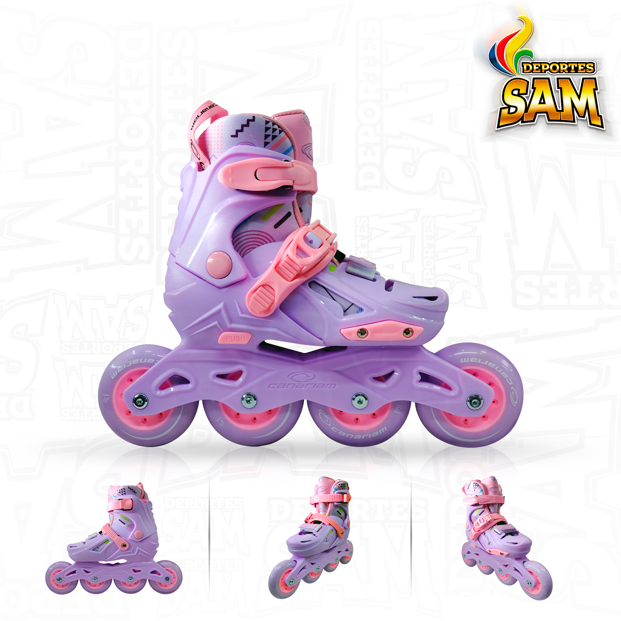 PATINES GUMMY LILA CANARIAM