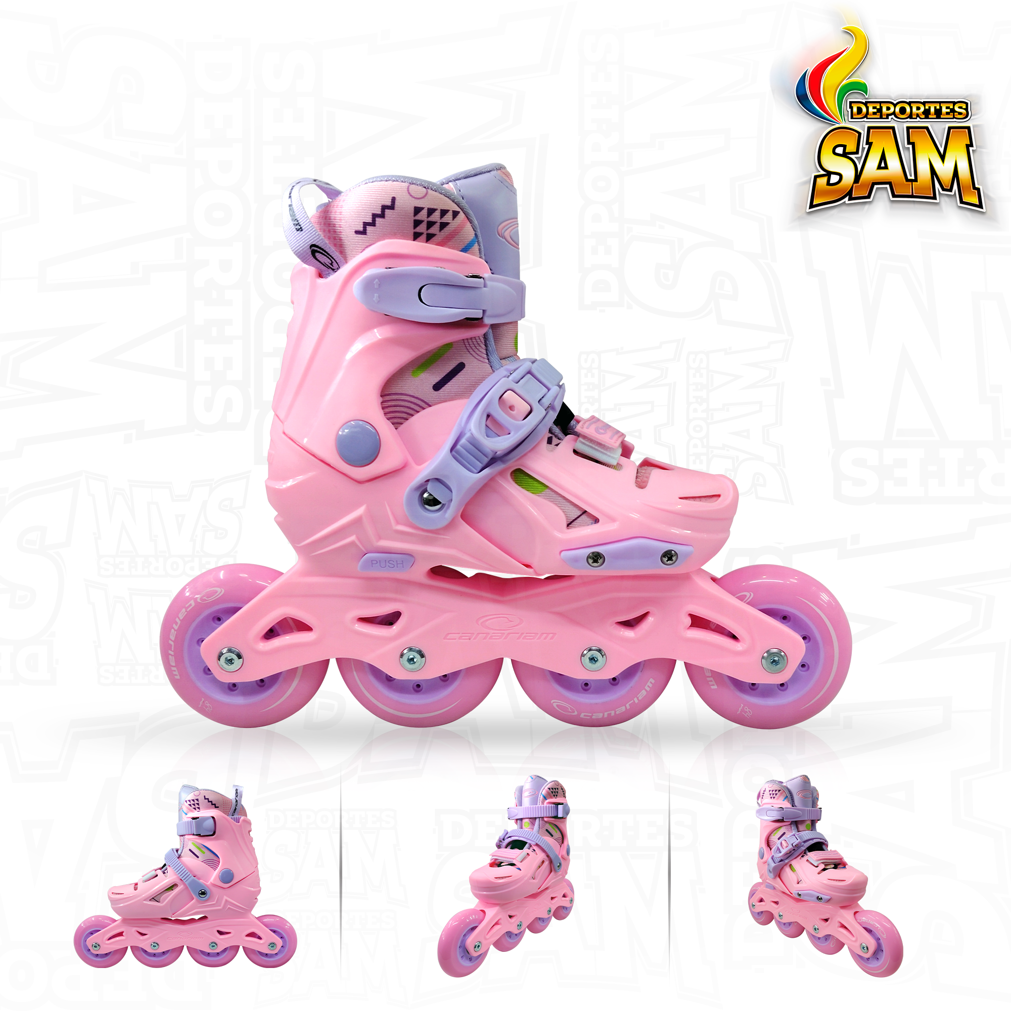 PATINES GUMMY ROSADO CANARIAM