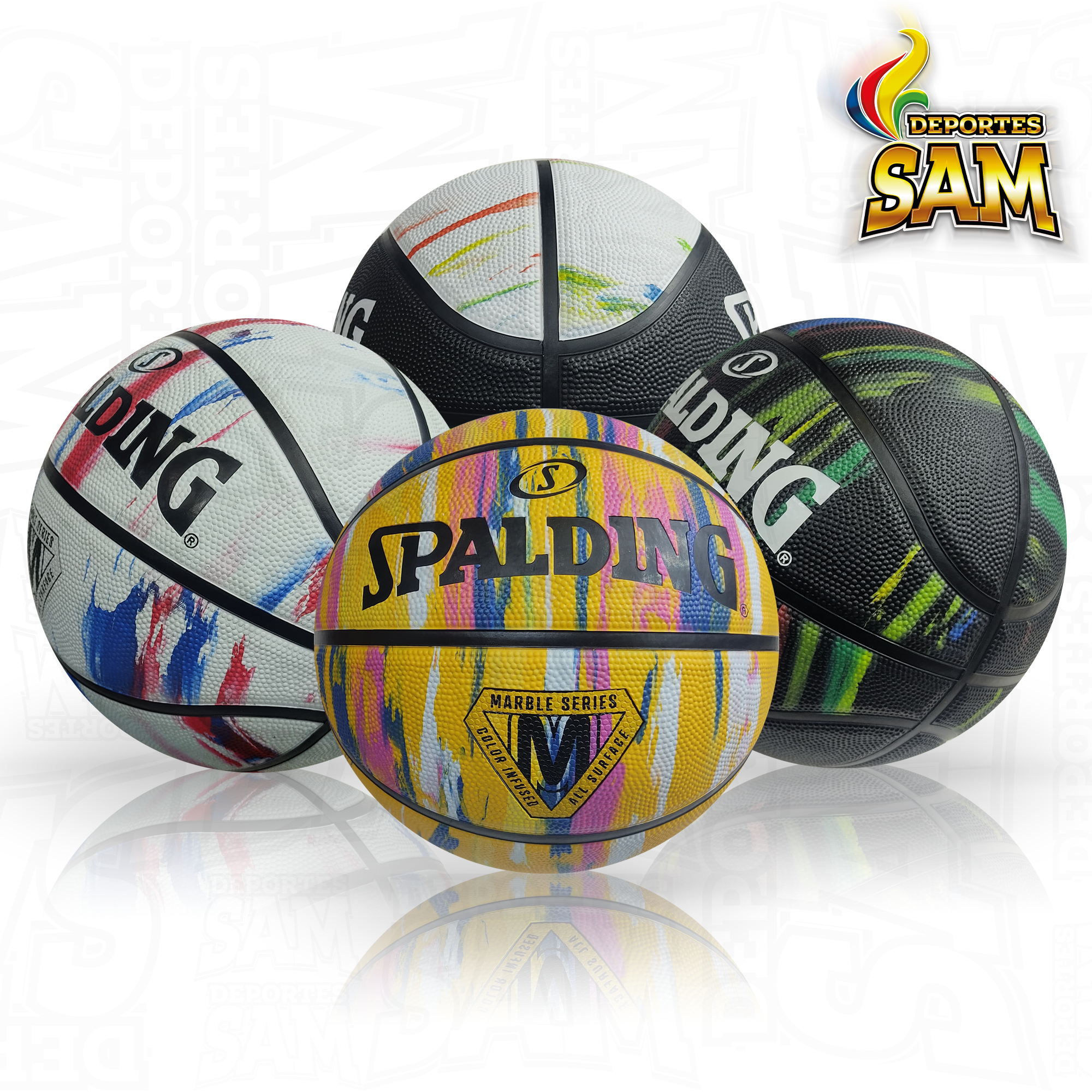 BALON SPALDING MARBLE SERIES COLORES