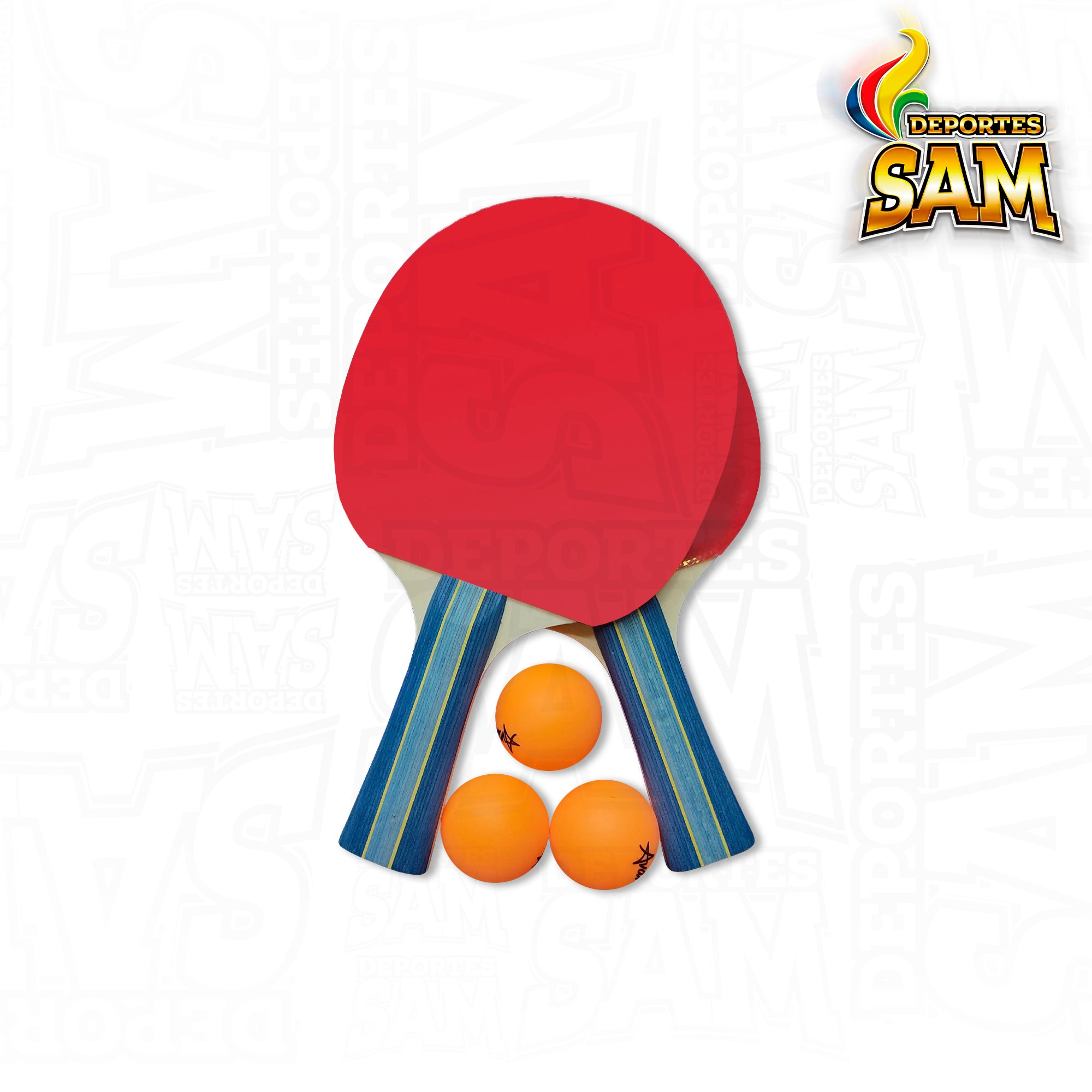 RAQUETA PING PONG AVANTI - 2 PCS - 3 BOLAS