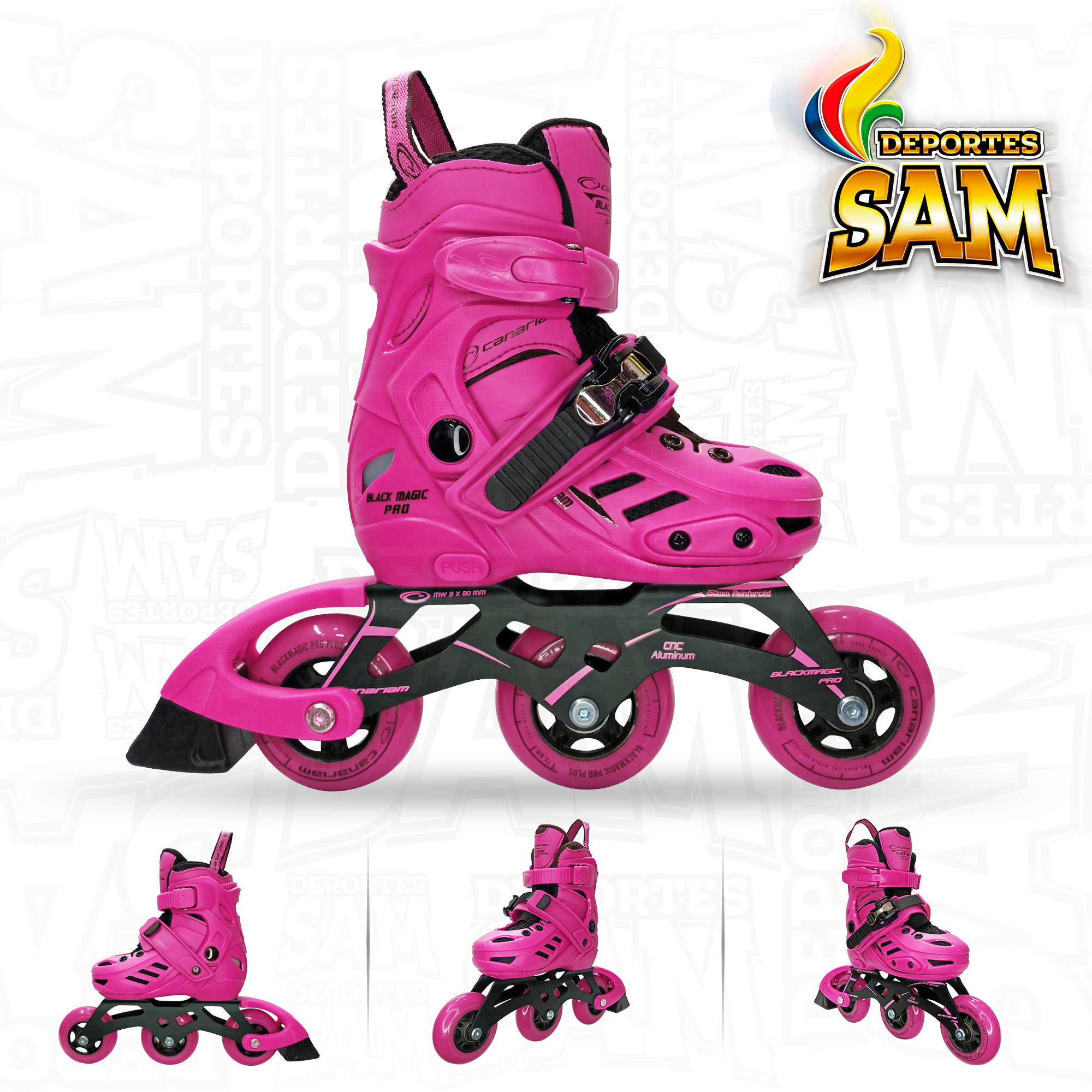 PATINES BLACK MAGIC PRO PLUS FUCSIA CANARIAM